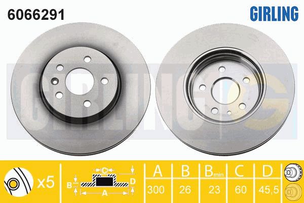 GIRLING Тормозной диск 6066291