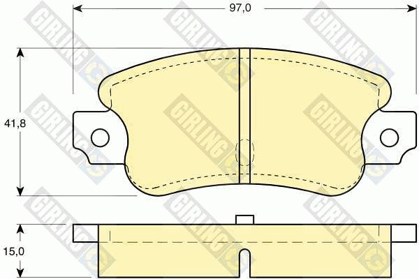 GIRLING Комплект тормозных колодок, дисковый тормоз 6101353