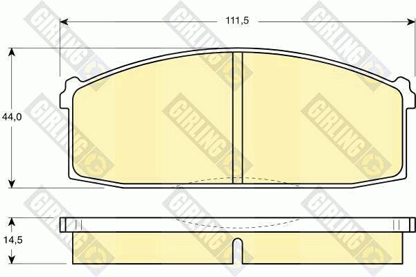 GIRLING Комплект тормозных колодок, дисковый тормоз 6101979