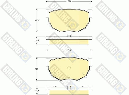 GIRLING Комплект тормозных колодок, дисковый тормоз 6103069