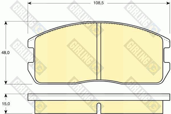 GIRLING Комплект тормозных колодок, дисковый тормоз 6103659