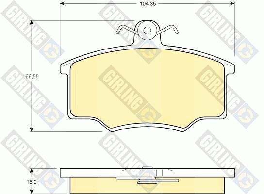 GIRLING Комплект тормозных колодок, дисковый тормоз 6104031