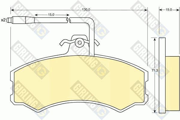 GIRLING Комплект тормозных колодок, дисковый тормоз 6106951