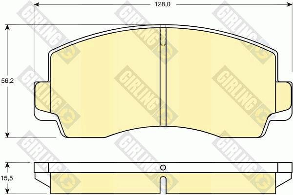GIRLING Комплект тормозных колодок, дисковый тормоз 6108289
