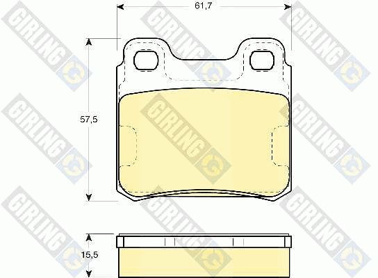 GIRLING Комплект тормозных колодок, дисковый тормоз 6109522