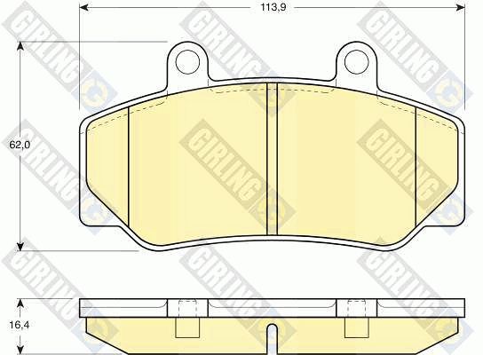 GIRLING Комплект тормозных колодок, дисковый тормоз 6109703