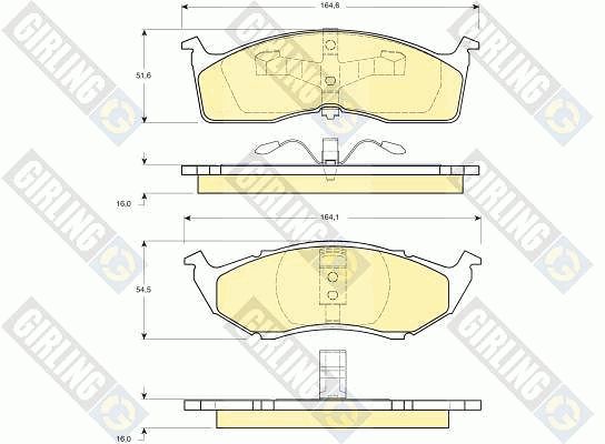 GIRLING Комплект тормозных колодок, дисковый тормоз 6112363