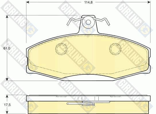 GIRLING Комплект тормозных колодок, дисковый тормоз 6112801