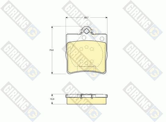 GIRLING Комплект тормозных колодок, дисковый тормоз 6113352