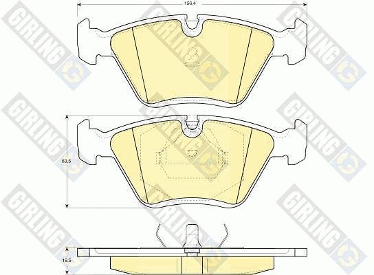 GIRLING Комплект тормозных колодок, дисковый тормоз 6113552