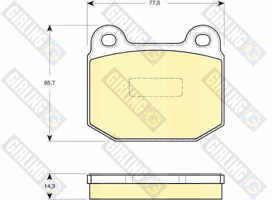 GIRLING Комплект тормозных колодок, дисковый тормоз 6114932