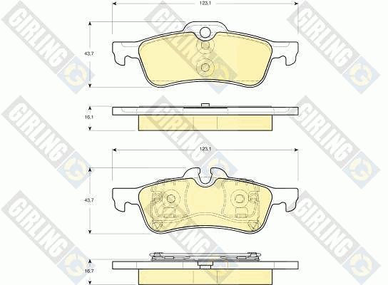 GIRLING Комплект тормозных колодок, дисковый тормоз 6115612