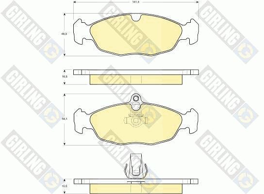 GIRLING Комплект тормозных колодок, дисковый тормоз 6115692