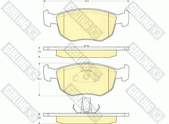 GIRLING Комплект тормозных колодок, дисковый тормоз 6116182