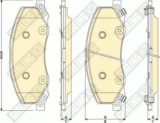 GIRLING Комплект тормозных колодок, дисковый тормоз 6117811