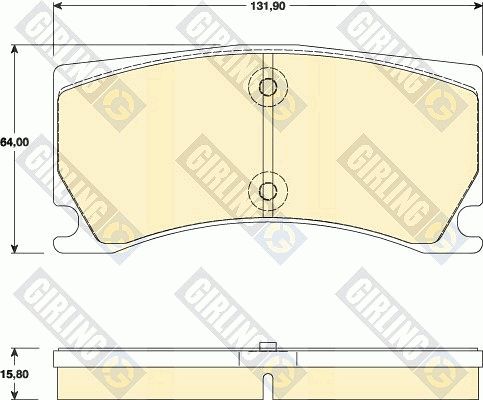 GIRLING Комплект тормозных колодок, дисковый тормоз 6118019