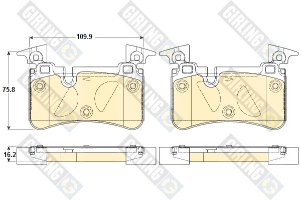 GIRLING Комплект тормозных колодок, дисковый тормоз 6120615