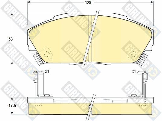 GIRLING Комплект тормозных колодок, дисковый тормоз 6130349