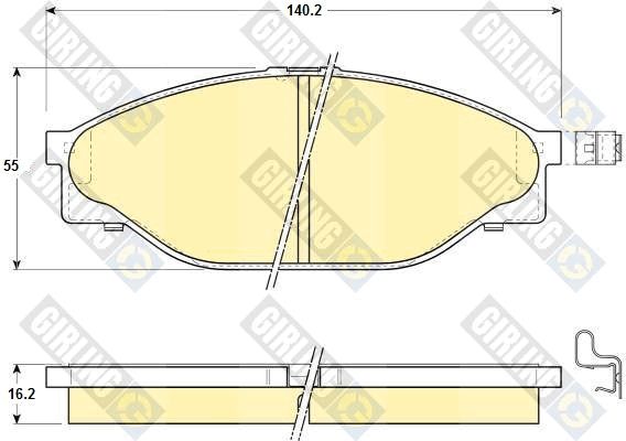 GIRLING Комплект тормозных колодок, дисковый тормоз 6131099