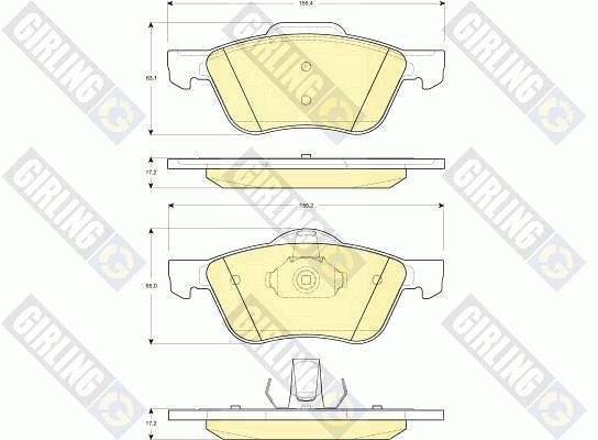 GIRLING Комплект тормозных колодок, дисковый тормоз 6132722