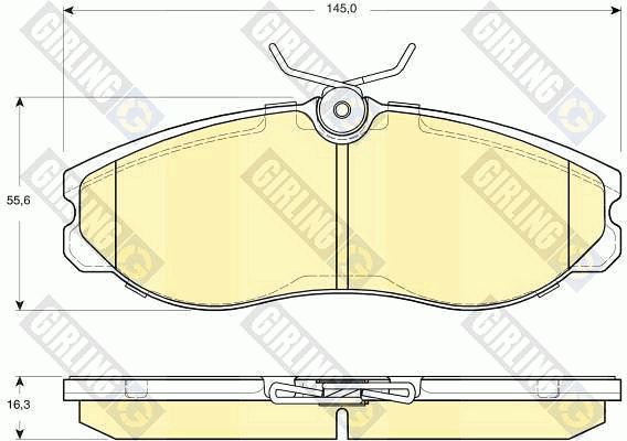 GIRLING Комплект тормозных колодок, дисковый тормоз 6133131