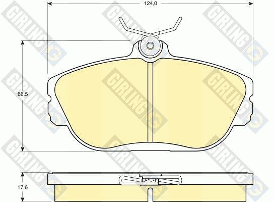 GIRLING Комплект тормозных колодок, дисковый тормоз 6140331