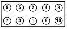 GOETZE Комплект болтов головки цилидра 22-01314B
