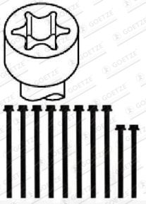 GOETZE Комплект болтов головки цилидра 22-18089B