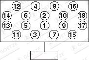 GOETZE Комплект болтов головки цилидра 22-70012B