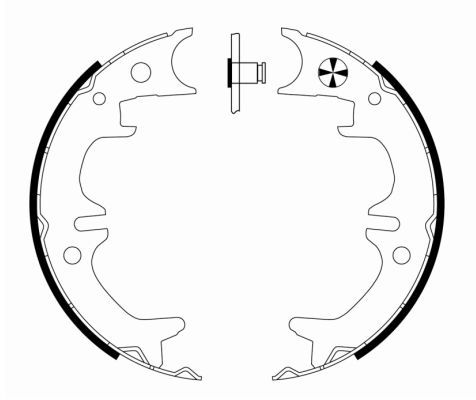 HELLA Комплект тормозных колодок, стояночная тормозная с 8DA 355 050-211