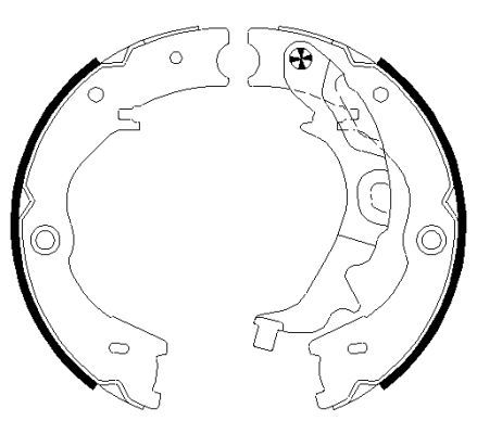 HELLA Комплект тормозных колодок, стояночная тормозная с 8DA 355 051-121