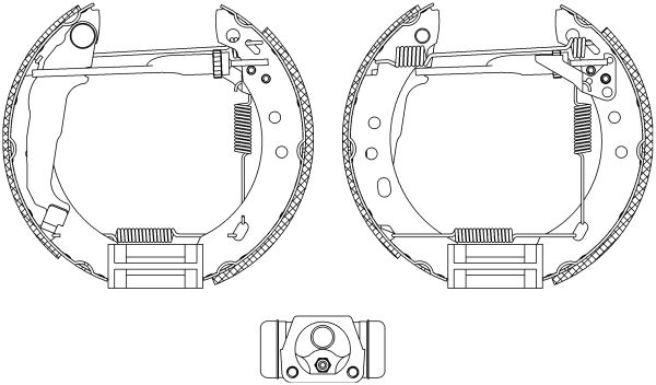 HELLA stabdžių trinkelių komplektas 8DB 355 004-571