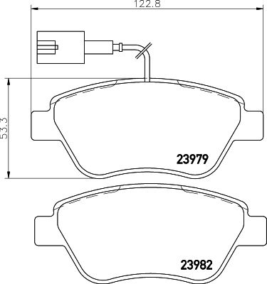 HELLA Комплект тормозных колодок, дисковый тормоз 8DB 355 015-491