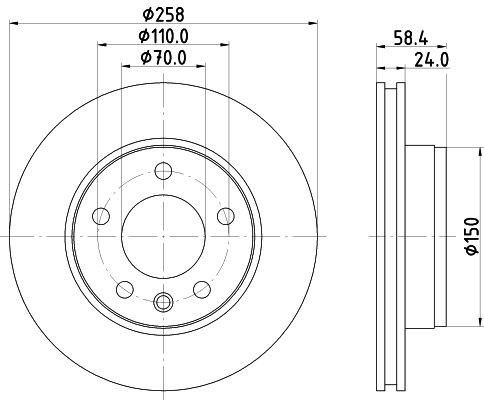 HELLA stabdžių diskas 8DD 355 101-421