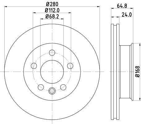 HELLA stabdžių diskas 8DD 355 102-631