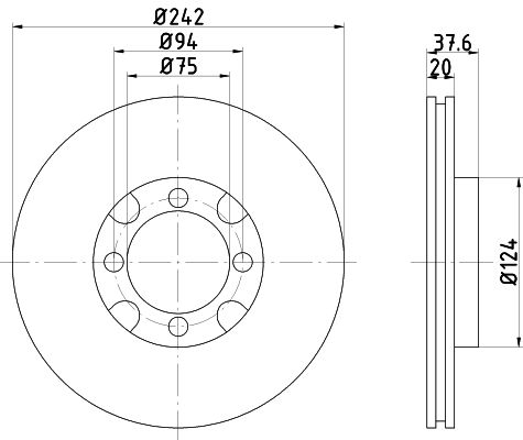 HELLA stabdžių diskas 8DD 355 103-201