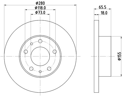 HELLA Тормозной диск 8DD 355 104-391