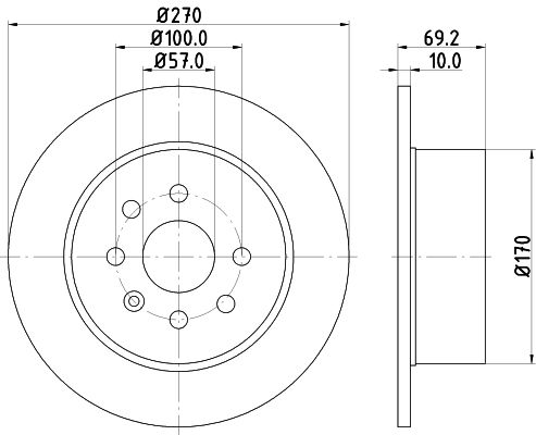 HELLA Тормозной диск 8DD 355 104-661