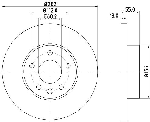 HELLA Тормозной диск 8DD 355 105-571