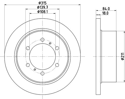 HELLA stabdžių diskas 8DD 355 106-221