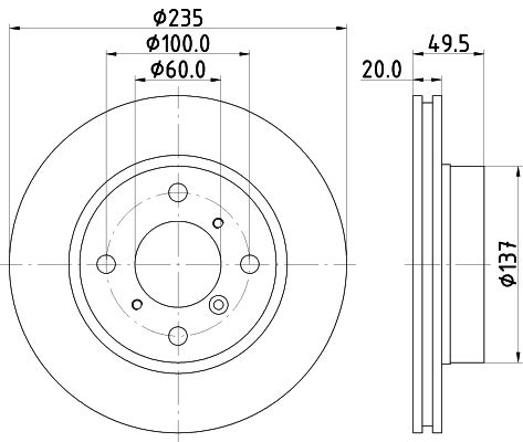 HELLA Тормозной диск 8DD 355 106-231