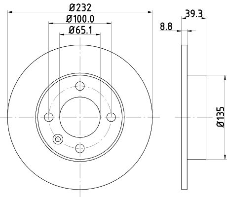 HELLA stabdžių diskas 8DD 355 106-681