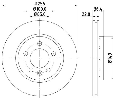 HELLA Тормозной диск 8DD 355 106-751