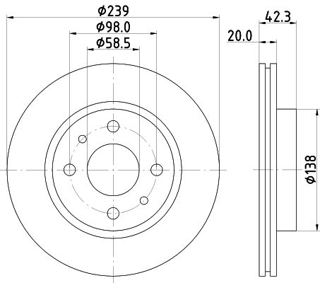 HELLA Тормозной диск 8DD 355 107-981