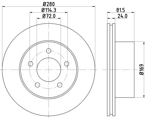 HELLA Тормозной диск 8DD 355 108-591