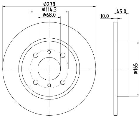 HELLA stabdžių diskas 8DD 355 110-661