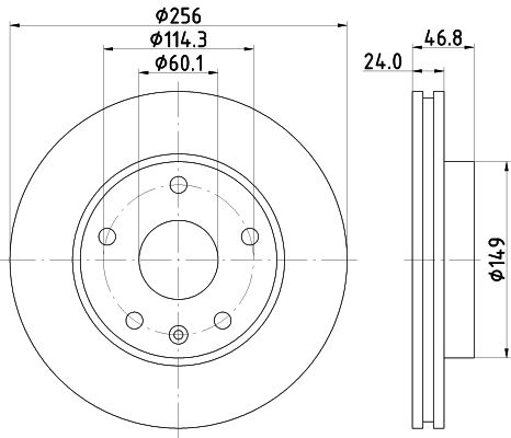 HELLA stabdžių diskas 8DD 355 113-571