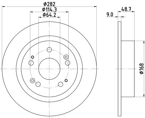 HELLA stabdžių diskas 8DD 355 116-521