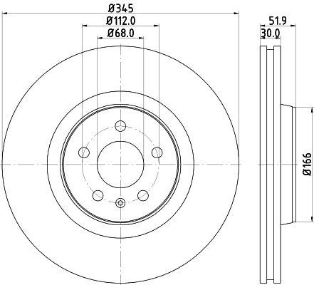 HELLA Тормозной диск 8DD 355 117-181