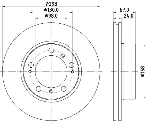 HELLA Тормозной диск 8DD 355 121-571